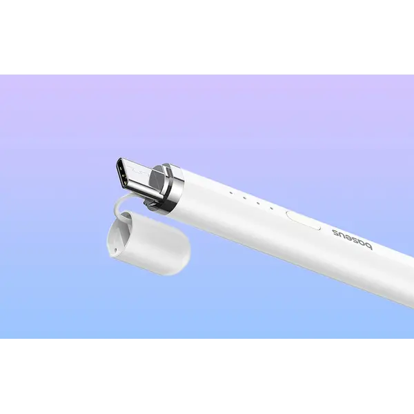Стилус Baseus Smooth Writing 2 Series Plug-Type Stylus USB-C Active Version, Moon White (With USB-A to USB-C cable and active pen tip) (P80015806211-01), изображение 5