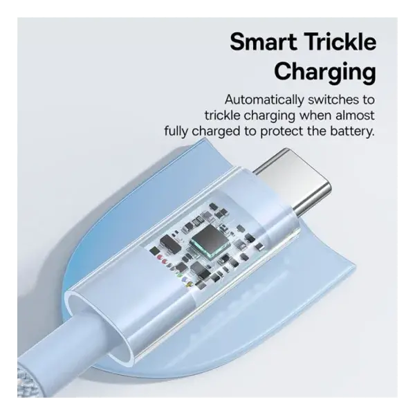 Кабель Baseus Gem Fast-Charging Data Cable USB-C to USB-C 100W 2m Galaxy Blue (P10373000311-01), изображение 5
