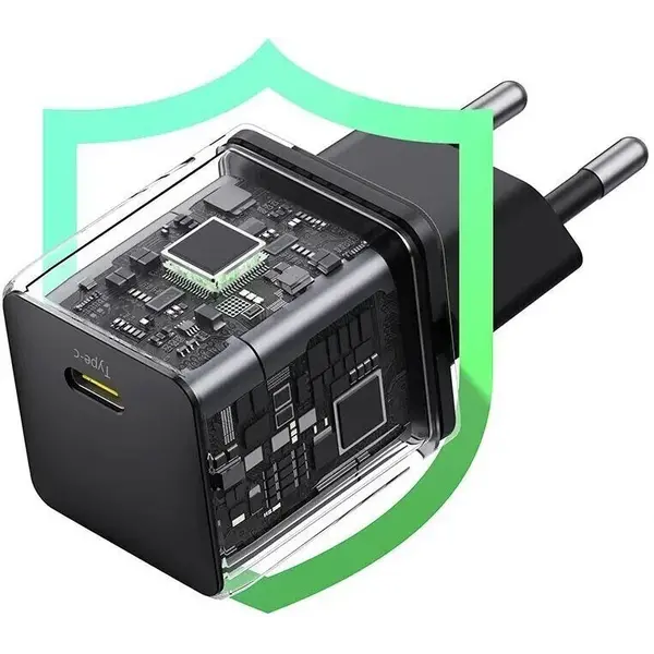Сетевое зарядное устройство Baseus Palm Fast Charger Type-C 20W (black) (P10111602113-00), изображение 7