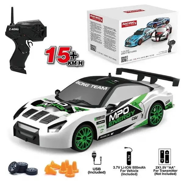 Машинка для дрифту на радіокеруванні Rally Series Nissan GT-R GT3 4WD (1:24) (gray), изображение 6