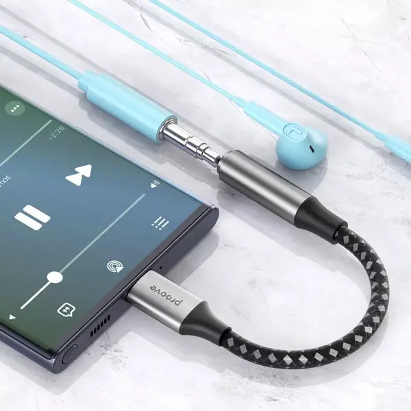 Перехідник AUX Proove SoundMesh Type-C to 3.5mm (gray) (ACSM00005201), зображення 3