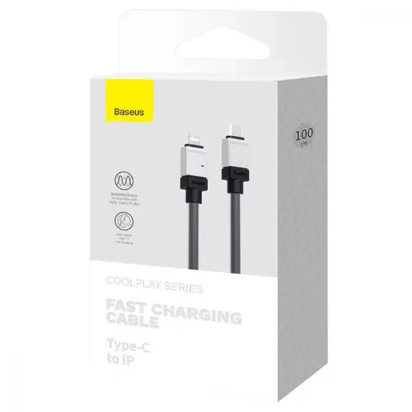 Кабель Baseus CoolPlay Series Fast Charging Type-C to Lightning 20W (1m) (black) (CAKW000001), изображение 6