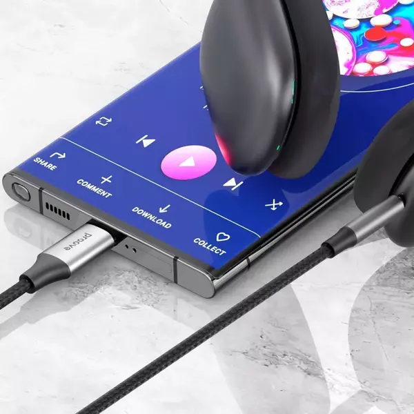 Кабель AUX Proove SoundTrack Type-C to 3.5mm (1m) (black) (ACST00002801), изображение 3