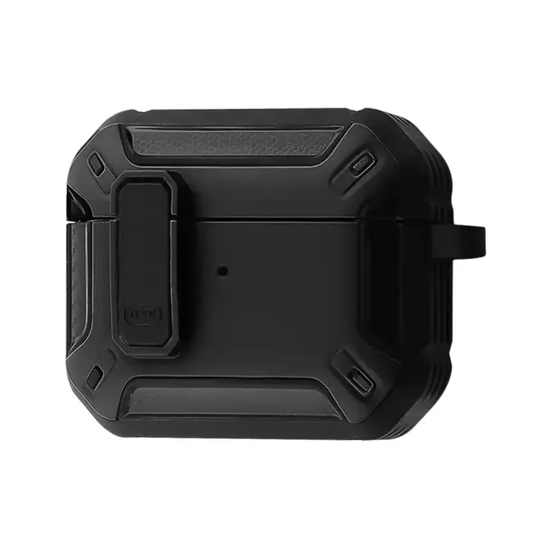 Протиударний чохол Defender Case for AirPods 4 (black), Колір: Чорний, Оригінальна назва кольору: Black