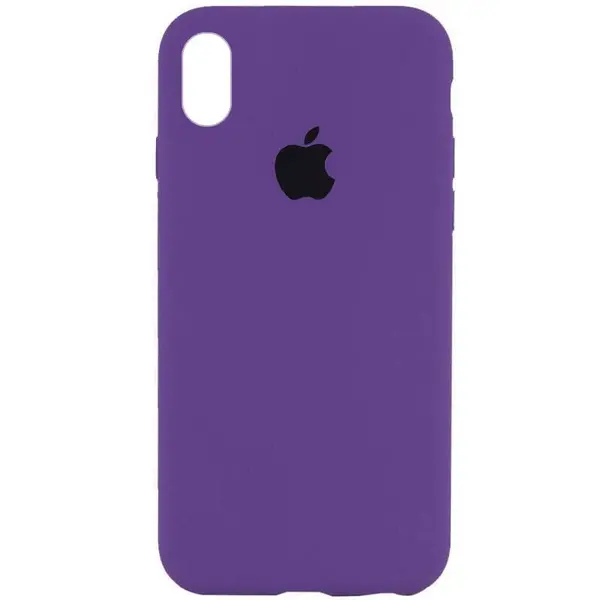 Чохол Apple iPhone X/ XS Silicone cases without cover charging socket Elegant Violet
