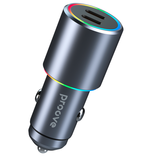 Автомобільний зарядний пристрій (АЗП) Proove Double Energy 50W (Type-C + Type-C) metal gray (ACDE50022206), зображення 4