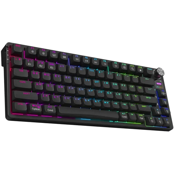 Клавіатура бездротова ігрова Hator Icefall PRO Wireless/Bluetooth/USB Black (HTK450UA), зображення 2