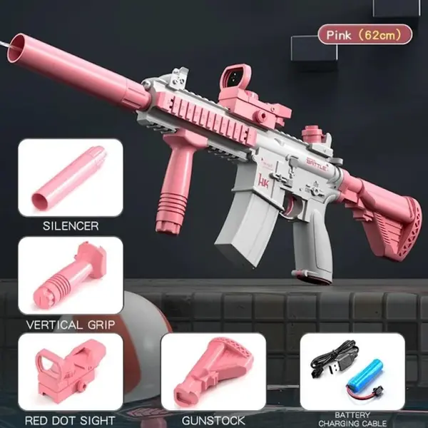 Іграшковий водяний автомат Water Gun M416 (рожевий), изображение 3