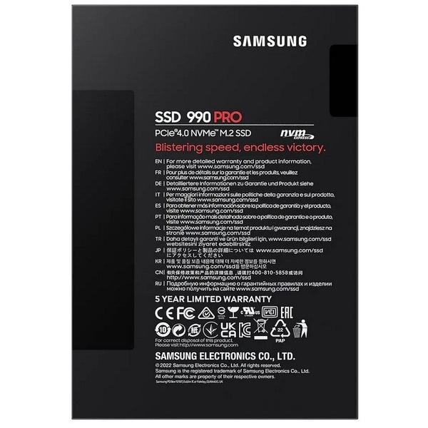 SSD накопичувач Samsung M.2 1TB PCIe 4.0 990PRO, изображение 4