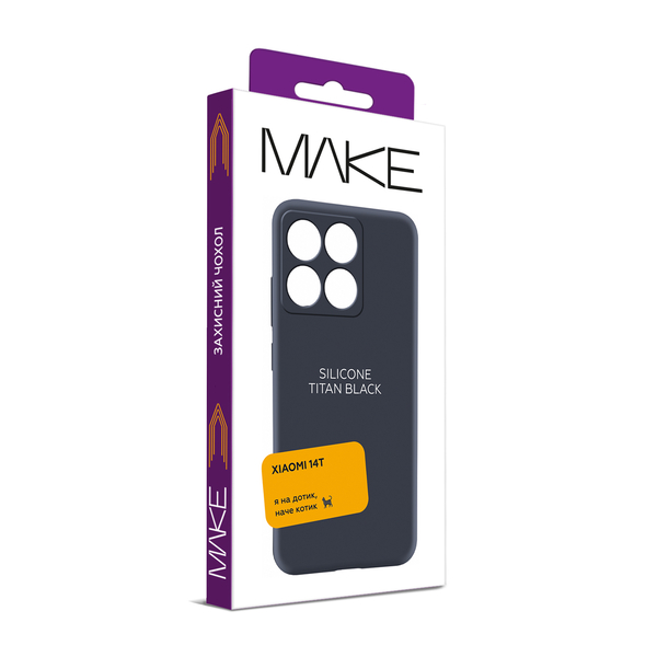 MAKE Чохол Xiaomi Redmi 14T 4G Silicone Black, изображение 3