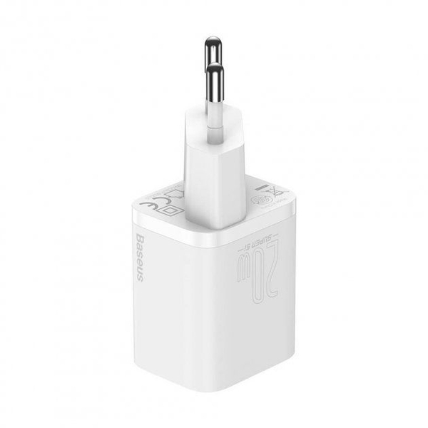 Мережевий зарядний пристрій Baseus Super Silicone PD Charger 20W (1Type-C) + With Cable Type-C to Lightning Black, зображення 5