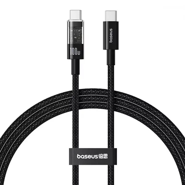 Кабель Baseus Gem Fast-Charging Data Cable Type-C to Type-C 100W 1m (чорний)