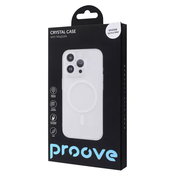 Чохол Proove Crystal Case with Magnetic Ring iPhone 14 Pro Max прозорий, изображение 2