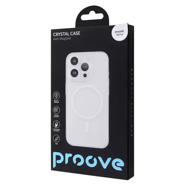 Чохол Proove Crystal Case with Magnetic Ring iPhone 15 Pro прозорий, зображення 2
