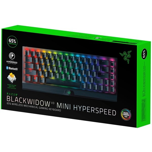Клавіатура механічна Razer BlackWidow V3 Mini Hyperspeed, Yellow Switch RU (RZ03-03890700-R3R1), зображення 6
