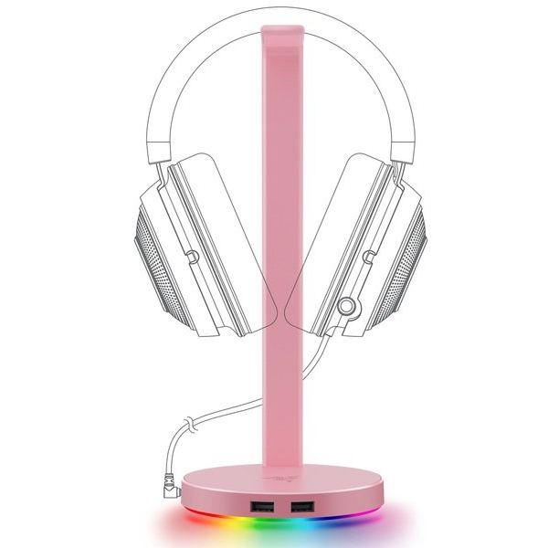 Підставка для навушників Razer Base Station V2 Chroma Quartz (RC21-01510200-R3M1), зображення 3