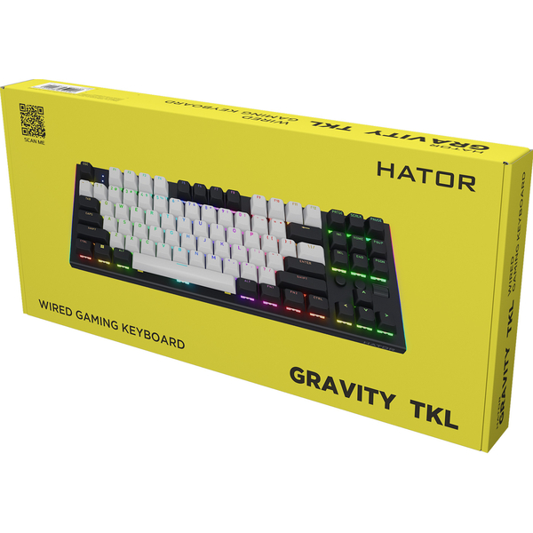 Клавіатура механічна HATOR Gravity TKL orange (HTK560) black, US layout, зображення 6