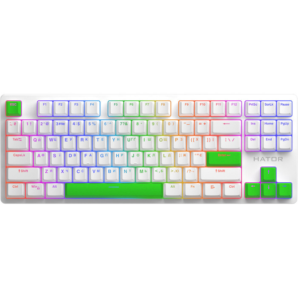 HATOR Green Lime PBT keycaps - ESC/SPACE/ENTER/R.SHIFT/ARROWS (HTS-710), изображение 2