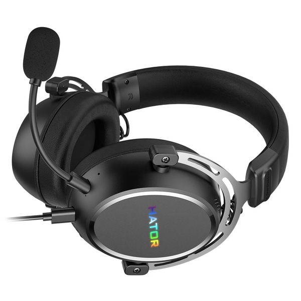 Ігрова гарнітура HATOR HYPERGANG 3 Hi-Res (ESH50) USB7.1 black, BT phone calls, зображення 3