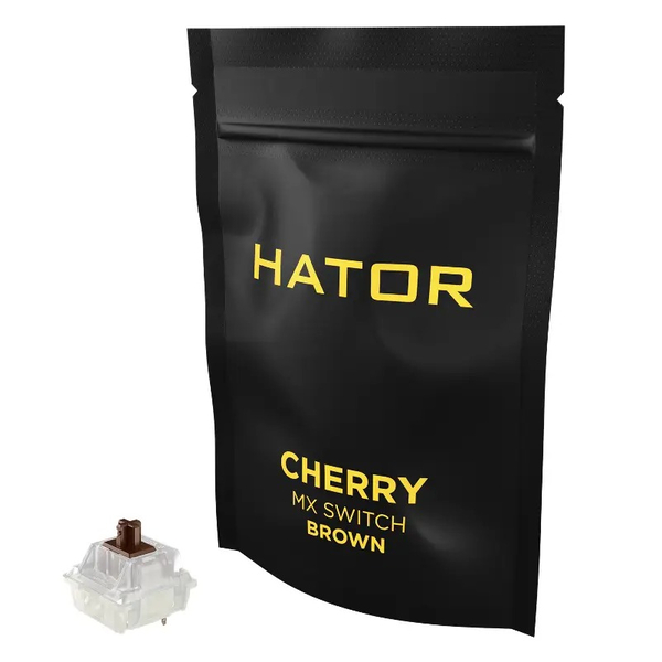 Набор переключателей для клавиатуры (свитчи) HATOR Hotswap Switch Cherry MX Brown (HTS-124)