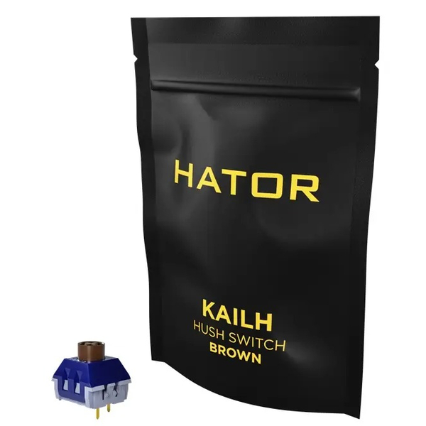 Набор переключателей для клавиатуры (свитчи) HATOR Hotswap Switch Kailh Hush Brown (HTS-106)