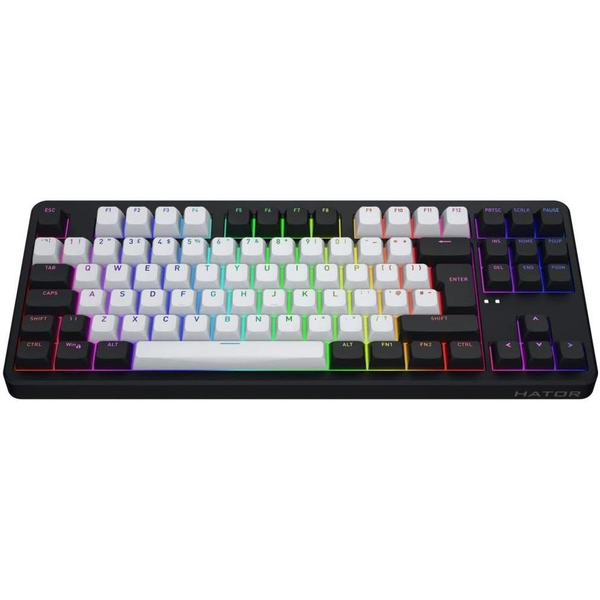 Клавиатура механическая HATOR Rockfall 3 Mecha TKL wireless orange (HTK850EU) black, UK-ISO, QMK/VIA
