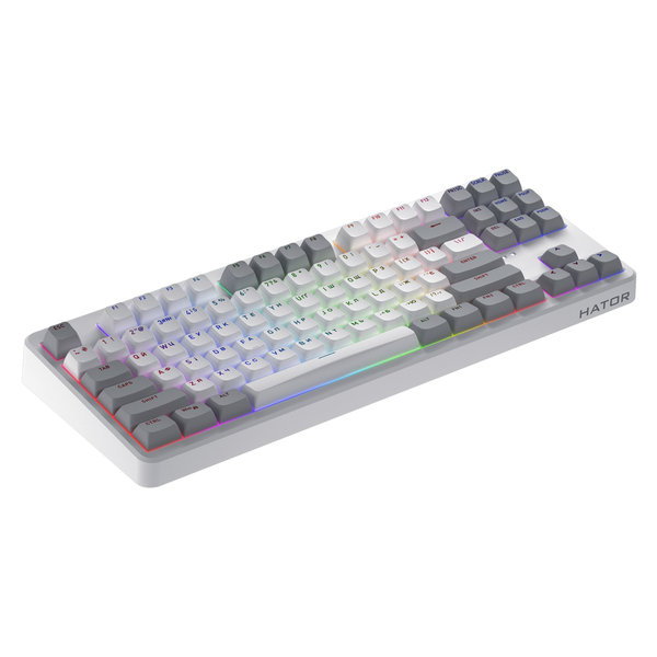 Клавіатура механічна HATOR Rockfall 3 Mecha TKL wireless orange (HTK851UA) white, QMK/VIA, OMA profile, зображення 3