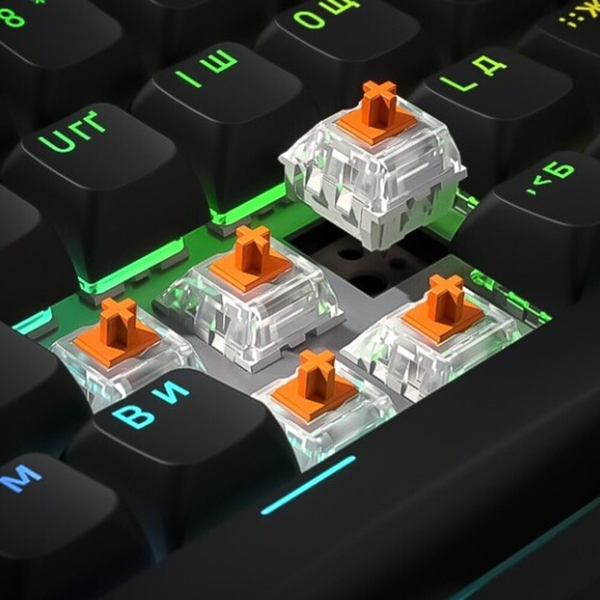 Клавіатура механічна HATOR Rockfall 3 Mecha TKL wireless orange (HTK851UA) white, QMK/VIA, OMA profile, зображення 10