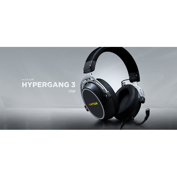 Игровая гарнитура HATOR HYPERGANG 3 Hi-Res (ESH50) USB7.1 black, BT phone calls, изображение 6