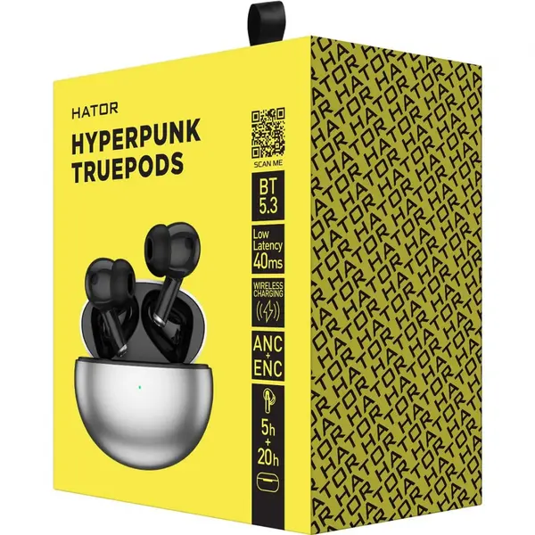 Ігрова гарнітура HATOR Hyреrpunk Truepods (HTA430) black, SyncHUB, зображення 2