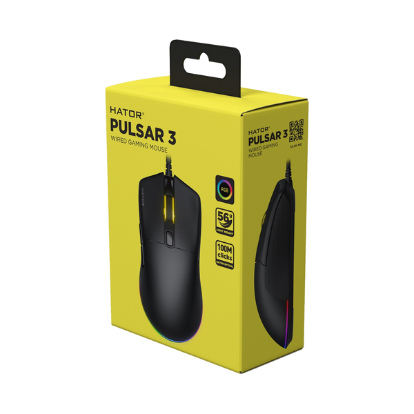 Миша дротова ігрова Hator Pulsar 3 Black (HTM610), зображення 11