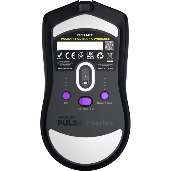 Ігрова миша HATOR Pulsar 3 Ultra 4K wireless (HTM680) black, зображення 5