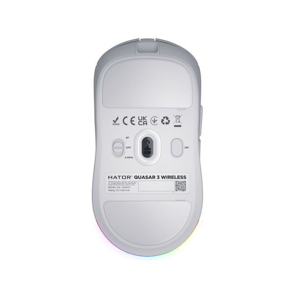 Игровая мышь HATOR Quasar 3 wireless (HTM731) white, изображение 5