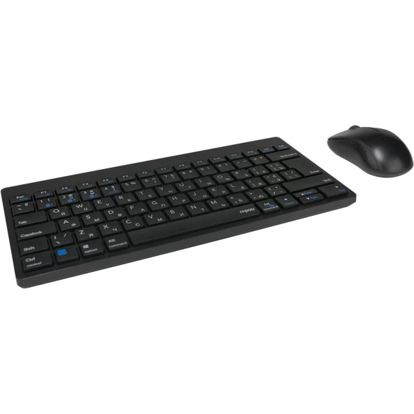 Комплект (клавиатура, мышь) RAPOO 8000M wireless multi-mode, черный, изображение 2