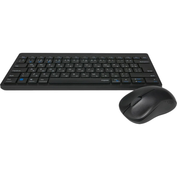 Комплект (клавіатура, миша) RAPOO 8000M wireless multi-mode, чорний, зображення 3