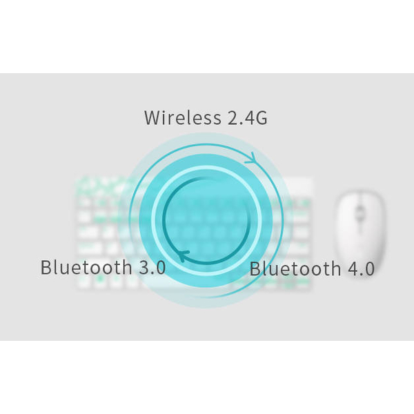 Комплект (клавиатура, мышь) RAPOO 8000M wireless multi-mode, черный, изображение 5