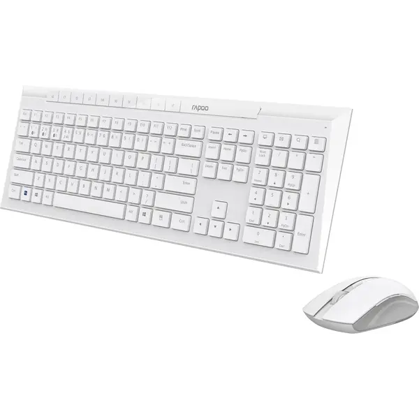 Комплект (клавиатура, мышь) RAPOO 8210M wireless, белый, изображение 7