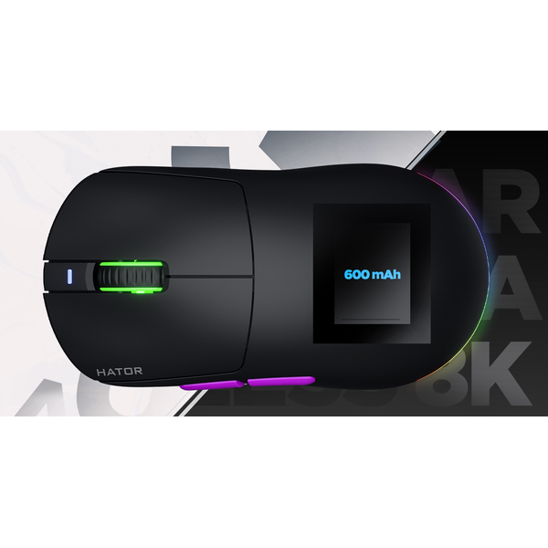 Игровая мышь HATOR Quasar 3 ULTRA 8K Wireless (HTM770) black, изображение 23