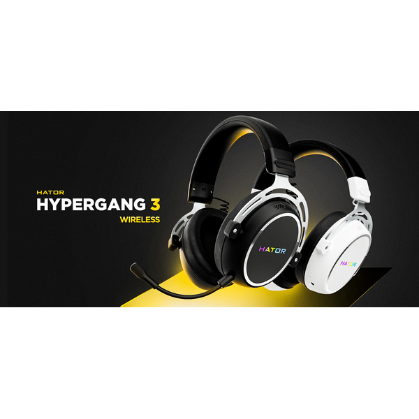 Игровая гарнитура HATOR HYPERGANG 3 Hi-Res (ESH55) wireless black, SyncHUB connection, изображение 7