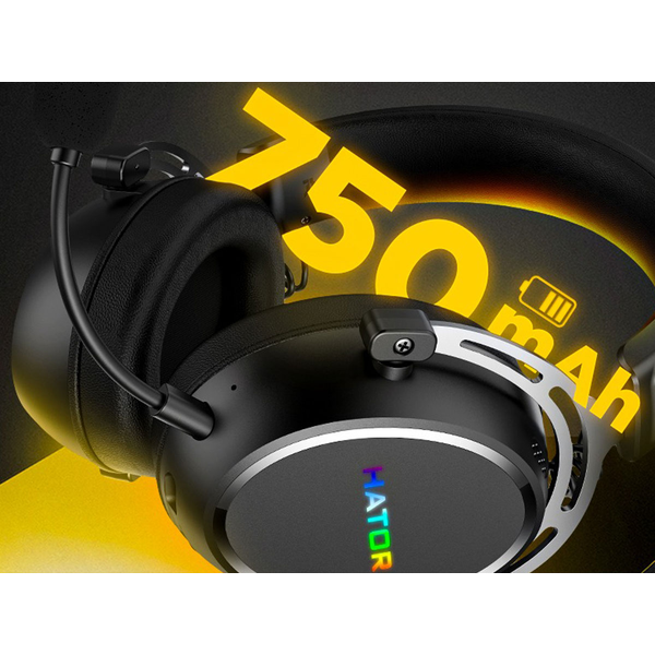 Игровая гарнитура HATOR HYPERGANG 3 Hi-Res (ESH55) wireless black, SyncHUB connection, изображение 13