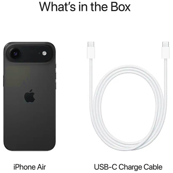 Apple iPhone 17 Air 512GB Space Black, Память: 512 Гб, Цвет: Чорний, Оригинальное название цвета: Space Black, изображение 5