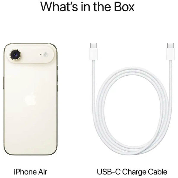 Apple iPhone 17 Air 1TB Light Gold, Память: 1 Тб, Цвет: Золотий, Оригинальное название цвета: Light Gold, изображение 5