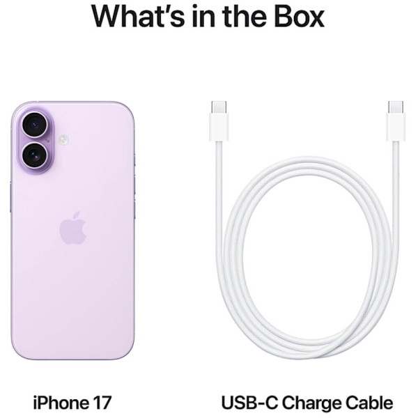 Apple iPhone 17 256GB Lavender, Версія: Фізична SIM, Память: 256 Гб, Цвет: Фіолетовий, Оригинальное название цвета: Lavender, изображение 5
