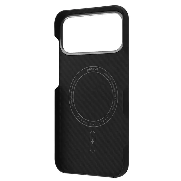 Чохол для смартфона Proove Carbon Slim with Magnetic Ring Apple iPhone 17 Pro Max Black (PCCSIP17PM02), зображення 4