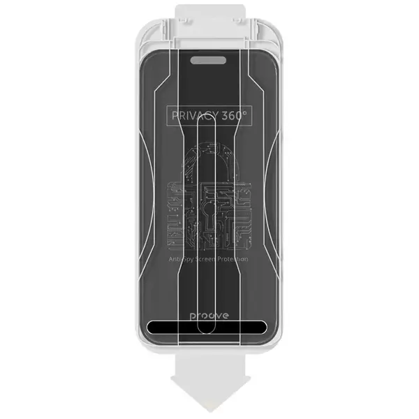 Защитное стекло для смартфона Proove Privacy 360 Installation Box Apple iPhone 16 Pro Max black (PG360I16PM01), изображение 4