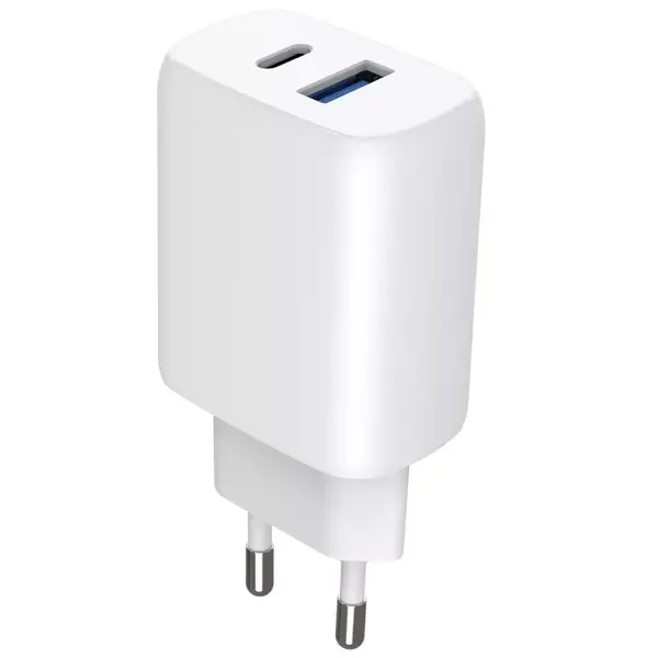 Мережевий зарядний пристрій Proove Silicone Power 2 30W (Type-C + USB) + Cable Type-C до Type-C (1m) white (WCSP23011002), зображення 4
