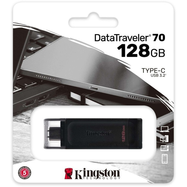 Флеш USB Kingston DataTraveler 70 128GB USB-C 3.2 Gen 1 (DT70/128GB), зображення 4