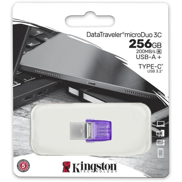 Флеш USB Kingston Duo 3C 256GB USB-A + USB-C (DTDUO3CG3/256GB), зображення 4