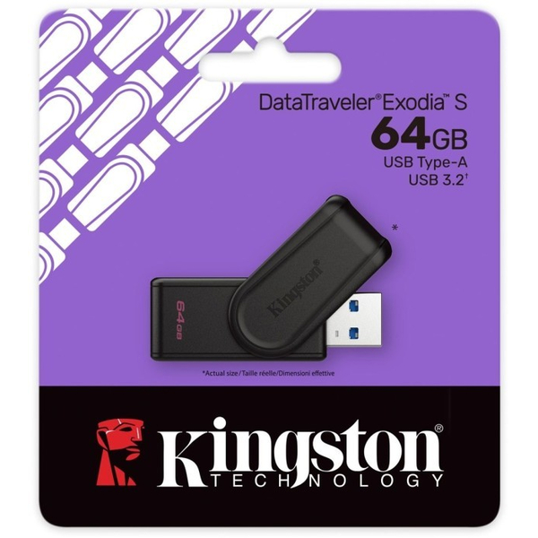 Флеш USB Kingston DataTraveler Exodia S 64 ГБ Black + Black (DTXS/64GB), изображение 4