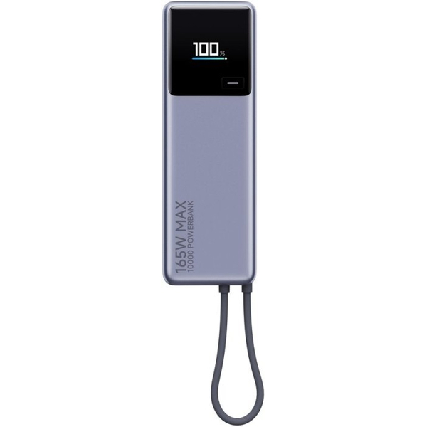 Батарея мобільна Xiaomi 10000mAh 165W Integrated Cable Gray (BHR9361GL), зображення 2